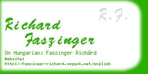 richard faszinger business card